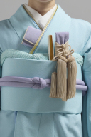 掛下コーディネート水色　重衿ベージュ金2