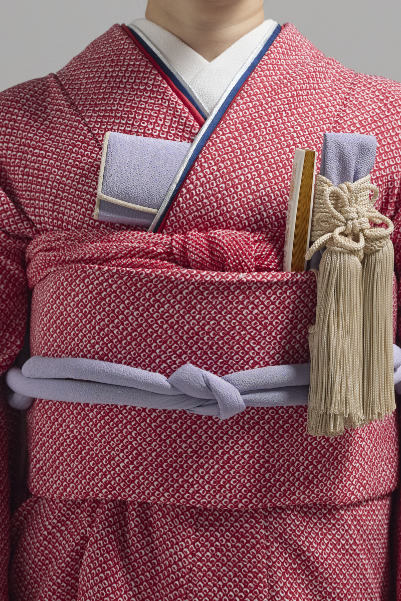 掛下コーディネート赤　重衿紺銀2