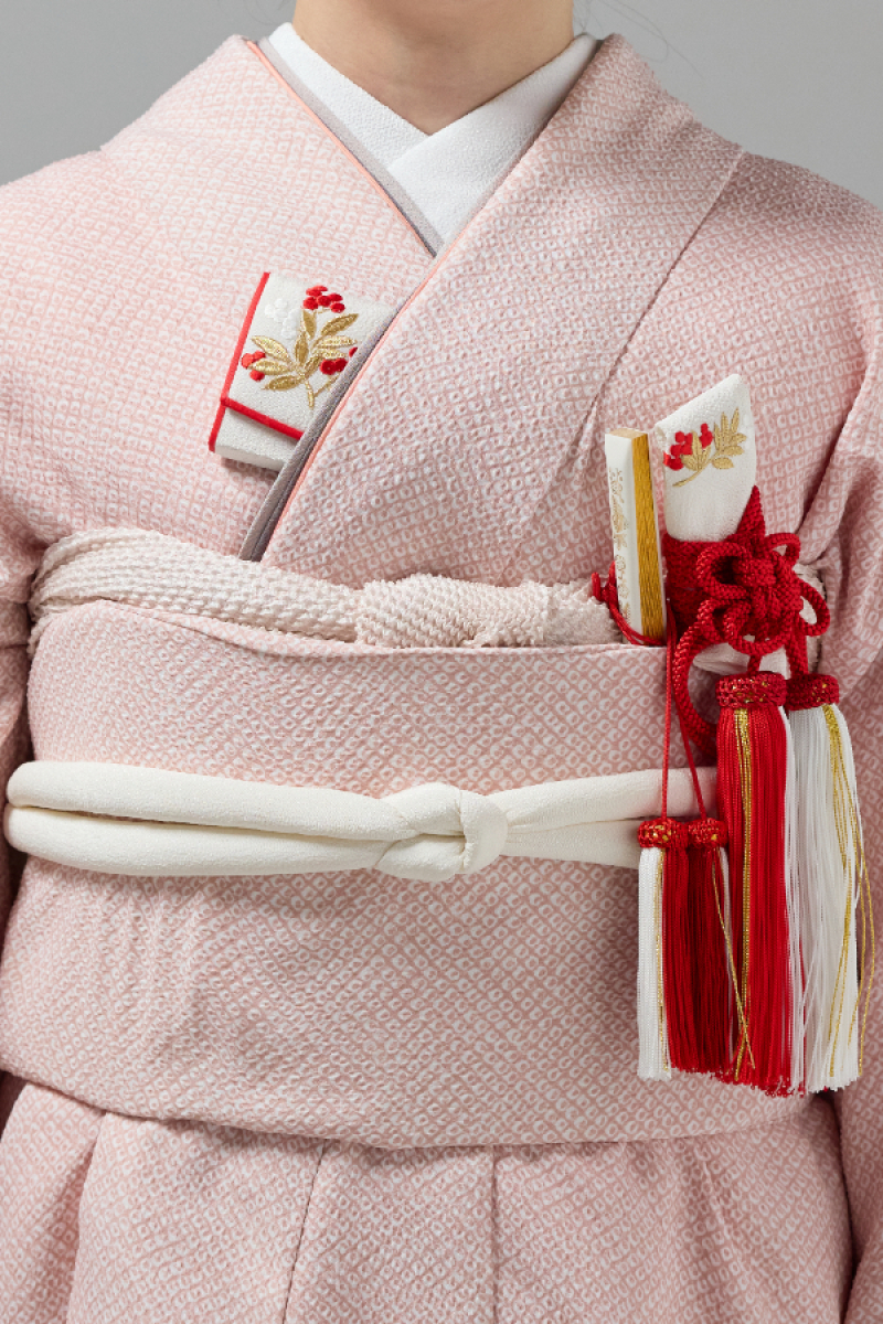 掛下コーディネート薄赤　重衿モカグレー2