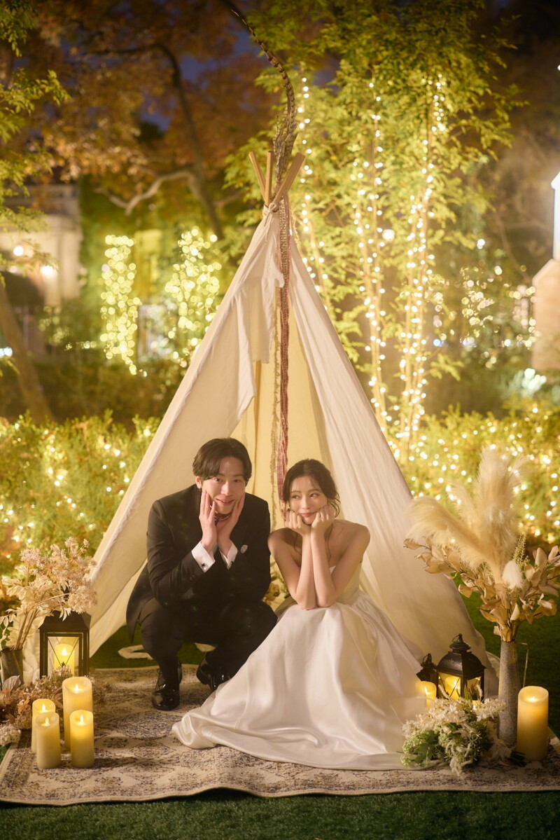 静かな夜のなかで生まれるおふたりの可愛い世界