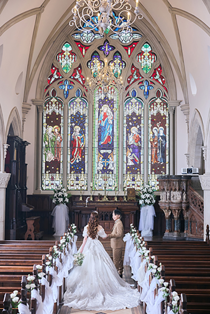 大聖堂で王道の1枚も!