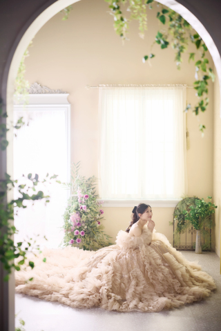 Studio Merlin_【スタジオ内：ドレス撮影】自然光と多くの背景が魅力的