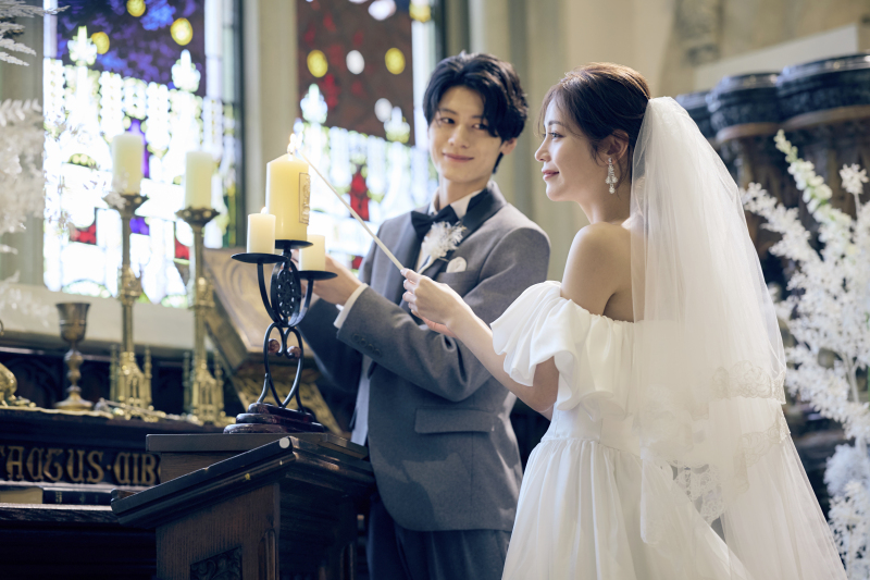 26年1月末迄の撮影限定【大聖堂プラン】洋装1点※式場チャペル撮影+全データ付き