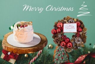 12月撮影でクリスマスケーキまたはリースのプレゼント！