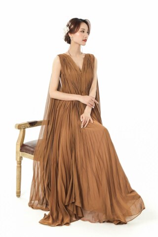 ブラウンテラコッタドレス