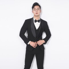 クラシック黒スリーピースタキシード