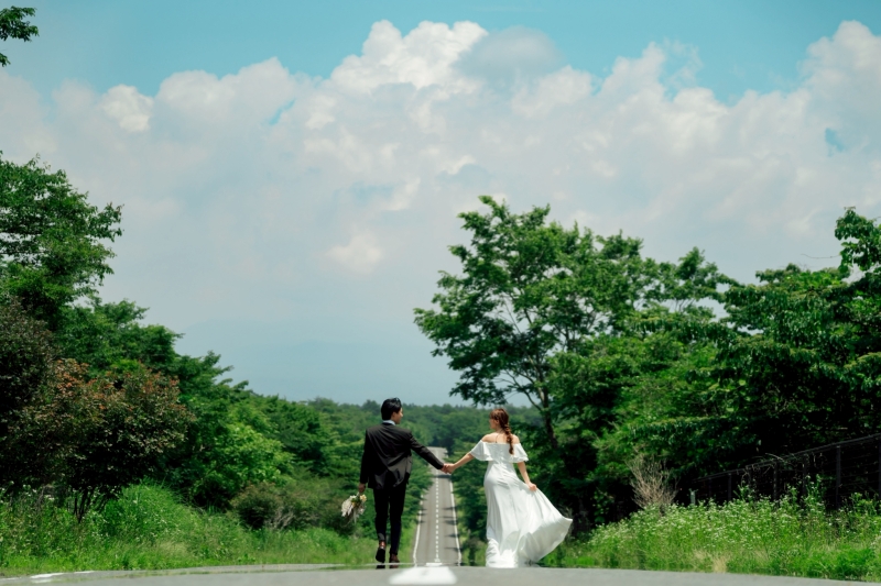 青空のもと撮影スタート♪