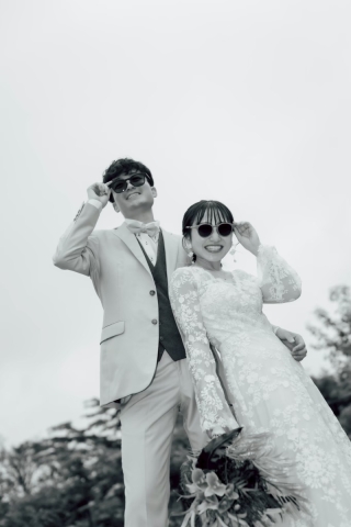 モノクロで楽しむウェディングフォト