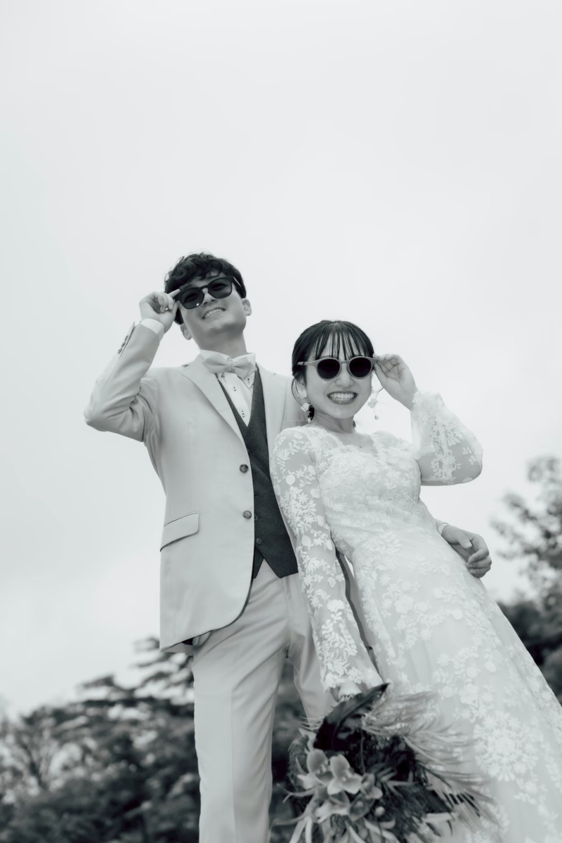 モノクロで楽しむウェディングフォト