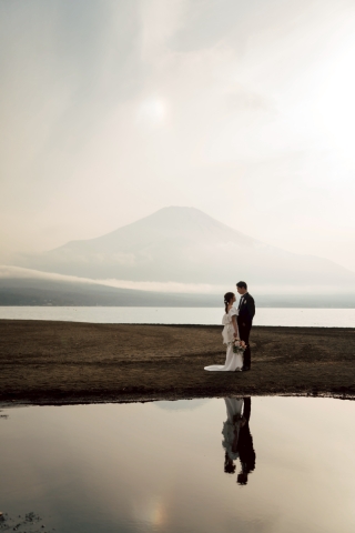 湖と富士と新緑と♪