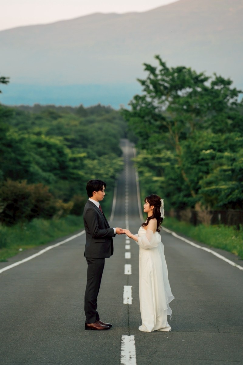 富士山へとつながる一本道