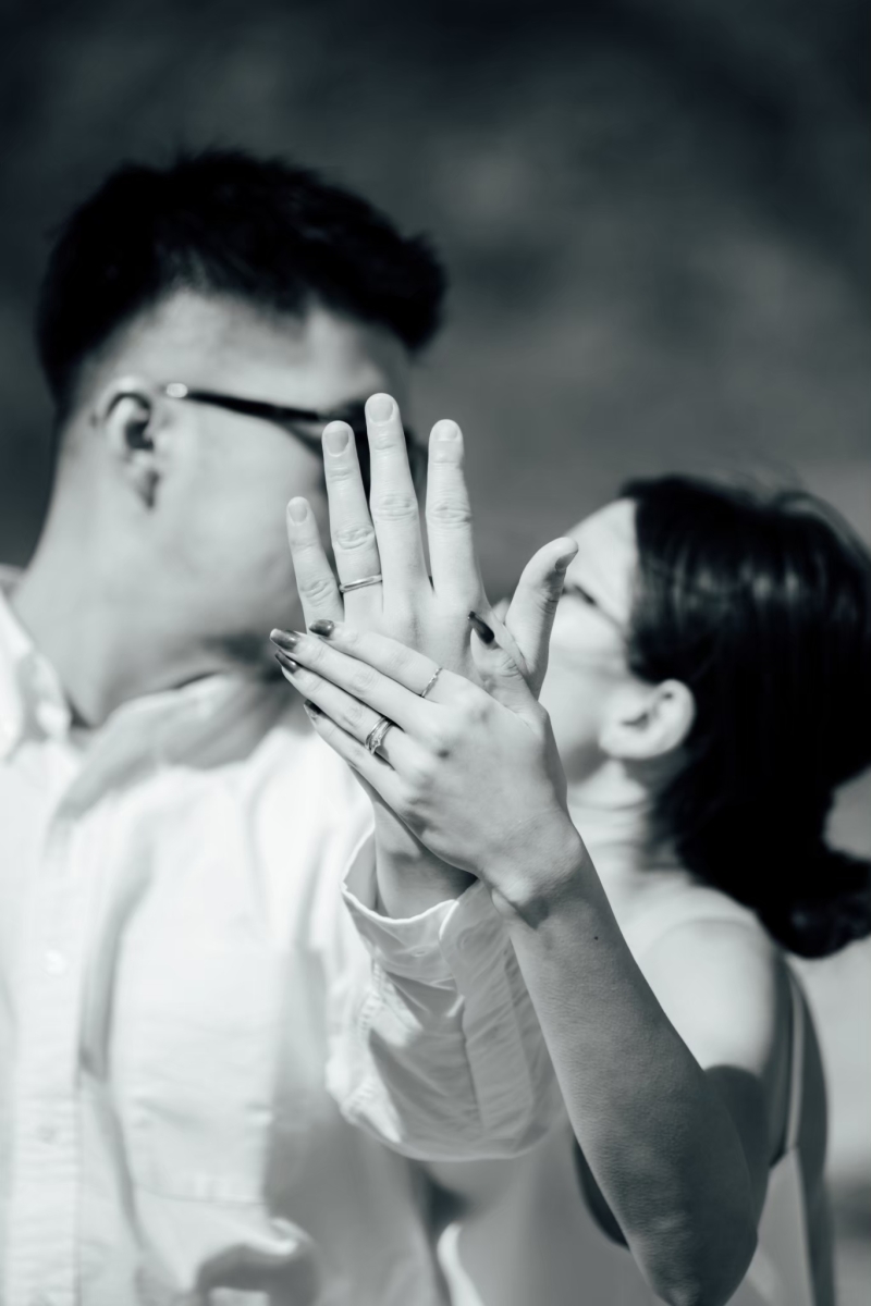 指輪を使った海外風のカット