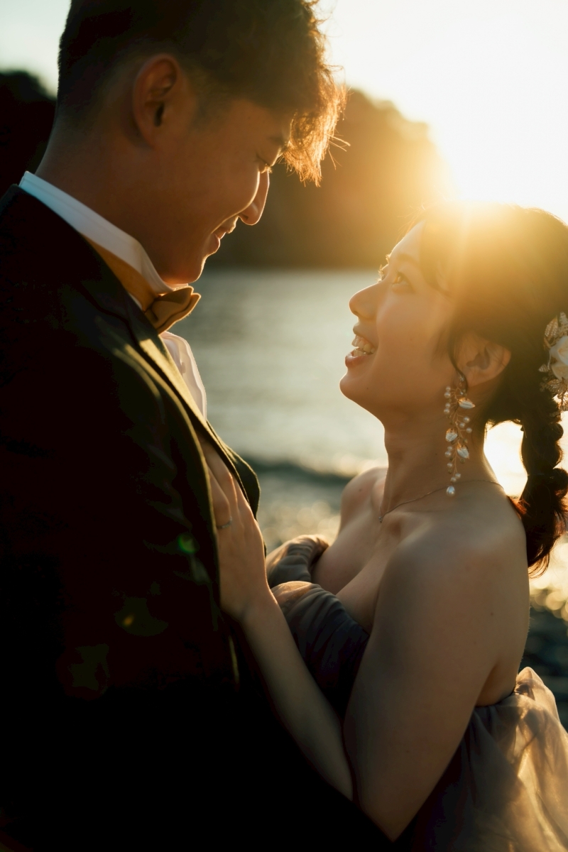 夕日に包まれて