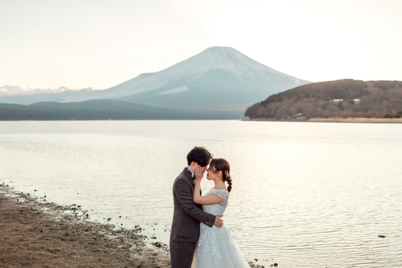 冬の晴れ間にウェディングフォト