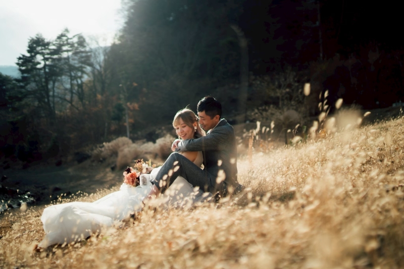 ススキに包まれて