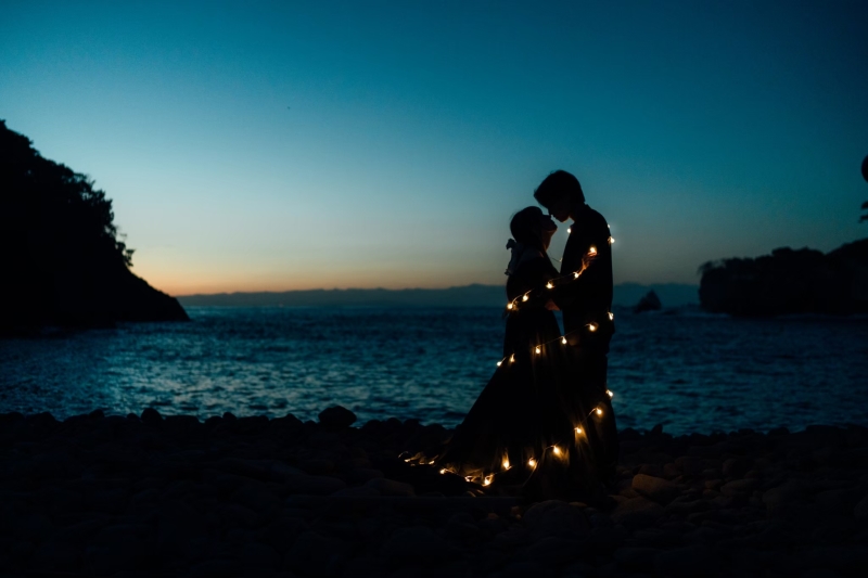 ライトを使ったシルエット