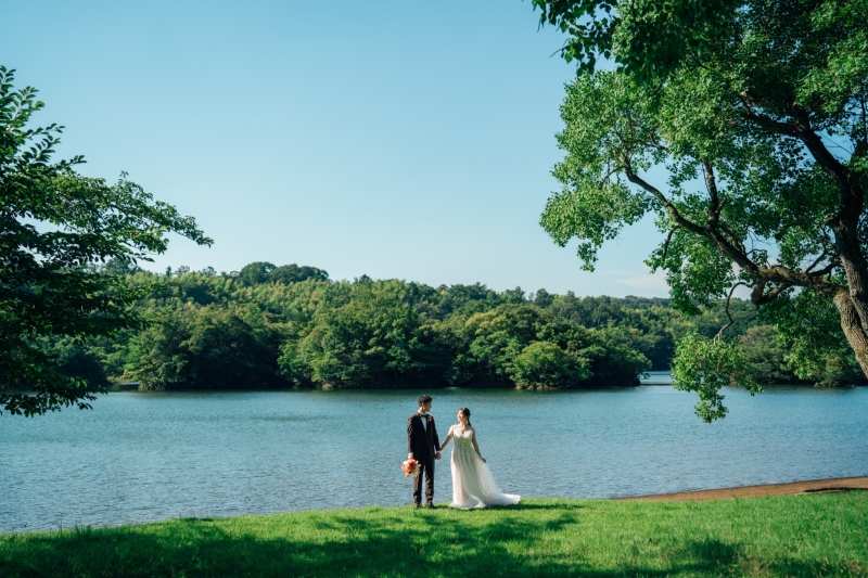 【写真も動画もドレス・タキシード付き】伊豆半島ムービー&フォトプラン♢ドレス・ヘアメイクアテンド・ブーケ付き/データ150カット