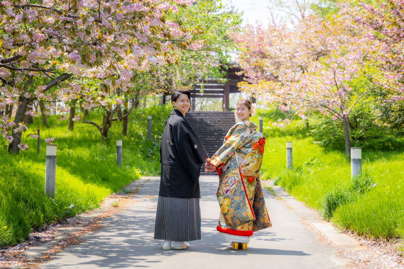 【土日祝UP料金なし】お好きな新潟市内の桜スポットへ《和装ロケ撮影／データ★市内出張・交通費付》