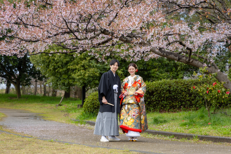 【土日祝UP料金なし】スタジオ側！鳥屋野潟公園等で桜フォトも出張無料！《和装・洋装ロケorスタジオ撮影／データ》