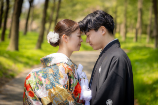 【土日祝UP料金なし】5・６月撮影限定割引＊新緑フォト《和装ロケ撮影／データ★デザインアルバム付》通常より￥33,000オフ！！