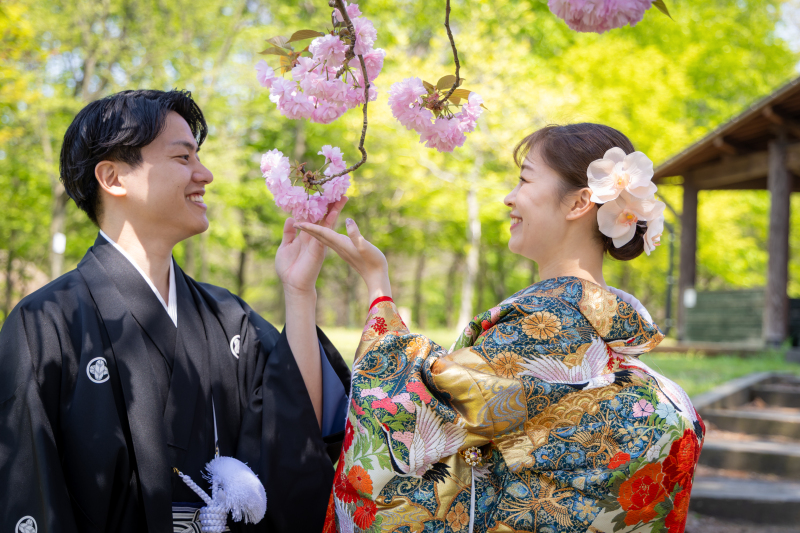 【土日祝UP料金なし】お好きな新潟市内の桜スポットへ《和装ロケ撮影／データ★市内出張・交通費付》
