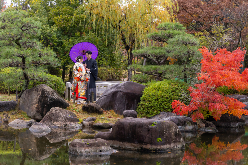 選べるスタジオorロケ【 嬉しい ♪ 土日・祝日も追加料金なし 】和装*データ50カット|スタジオ近隣ロケなら出張無料!