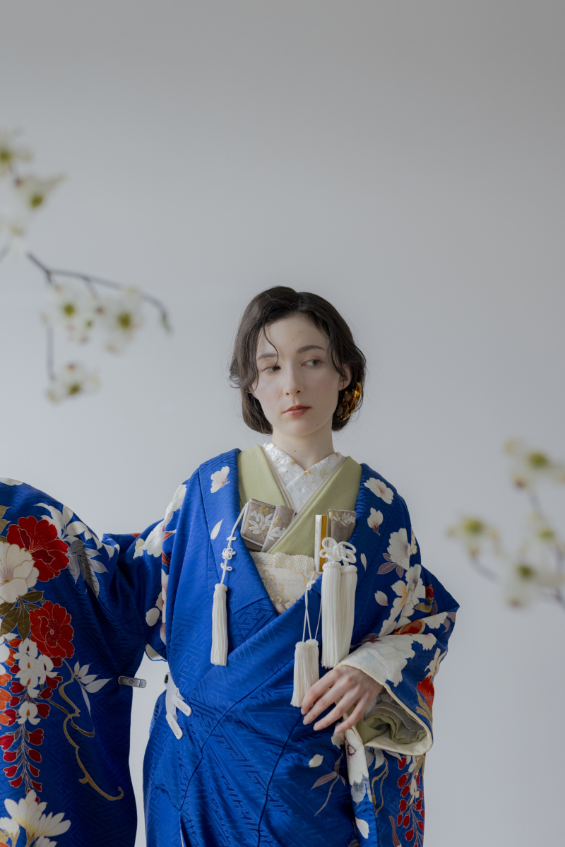 桔梗色百花繚乱