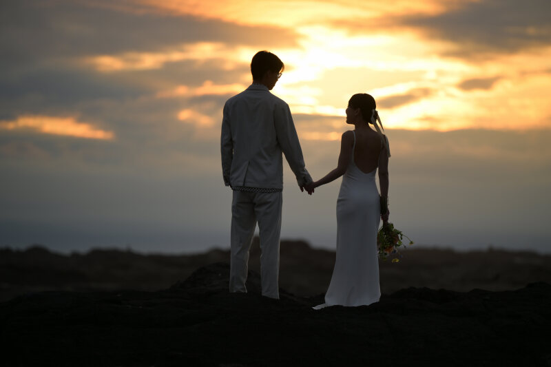 締めくくりは夕日との撮影で