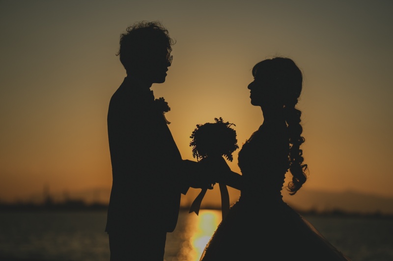 夕陽ならではのシルエットフォト