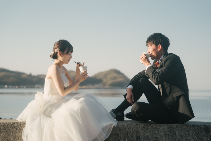 ドレスと和装のロケーション