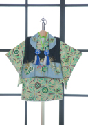 1B-15　花うさぎベージュにカブト被