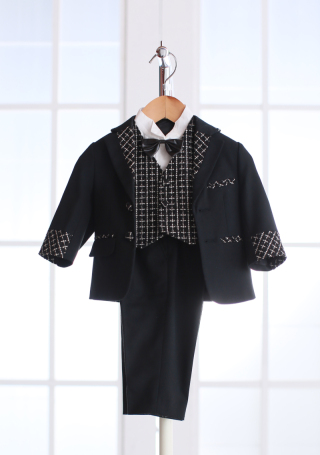 1-155　黒ツイード