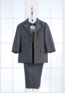 1-87　グレー星ステッチ