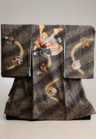 黒地絞りカブト-7