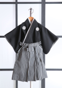 1B-13　紋付袴（黒）JAPAN　STYLE