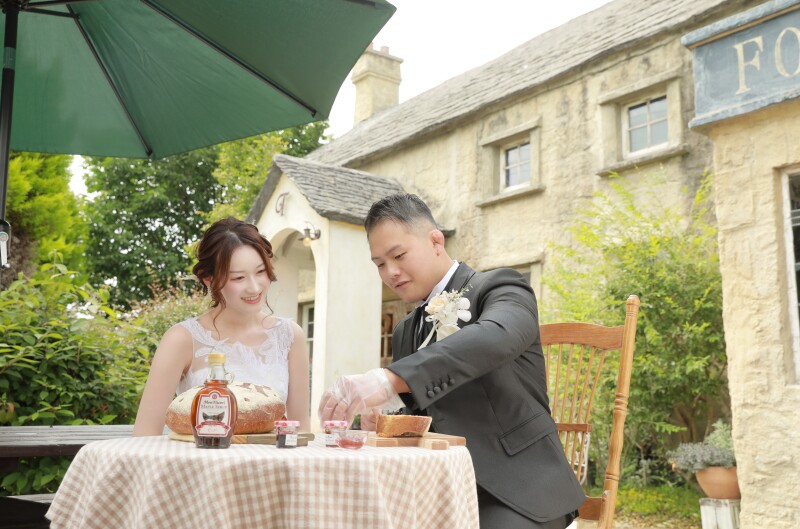 ジャムを塗るシーン！