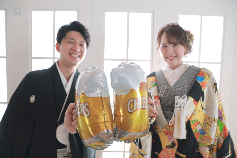 【お持込みグッズで撮影ご希望の方へ】和装で二人だけのオリジナルフォト アルバム・全データ/使用データ付き♪