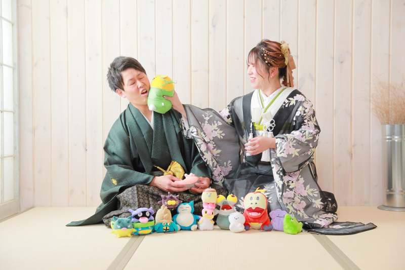 【お持込みグッズで撮影ご希望の方へ】和装で二人だけのオリジナルフォト アルバム・全データ/使用データ付き♪