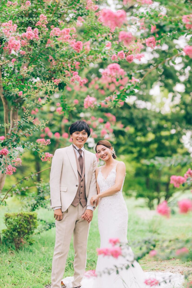 季節の花と一緒に