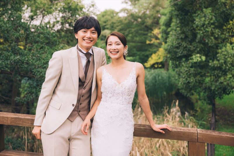 【結婚式場貸切撮影】洋装1着式場ステッラポーレ&そうか公園撮影≪全データ付き≫台紙写真付き11月限定!