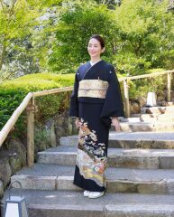 手描き 慶長檜扇草花文