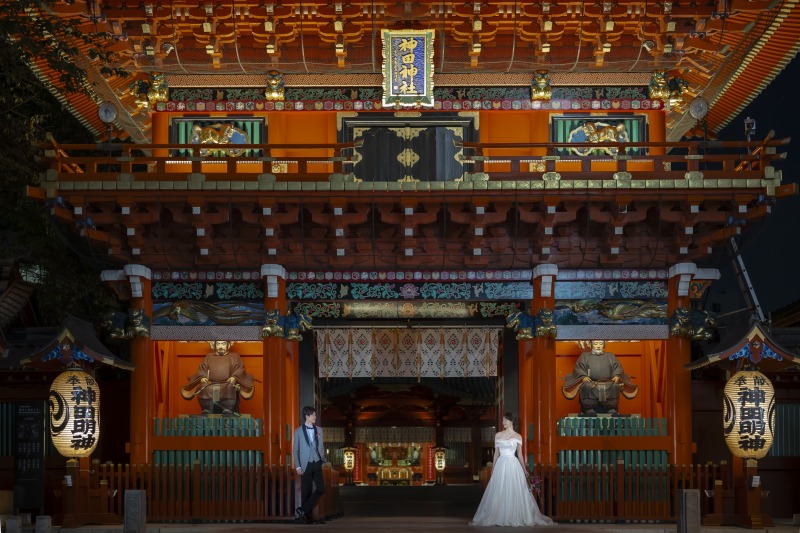 ナイトフォトが叶う◎ライトアップした神田明神幻想的！ 撮影90分／50カット納品／和装1着 