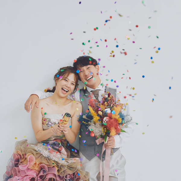 なんて素敵な笑顔♪ふたりの幸せが伝わってきます