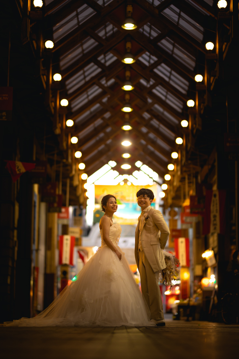 商店街の中でも撮影