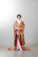 熨斗目に金彩 -Noshime ni kinsai-