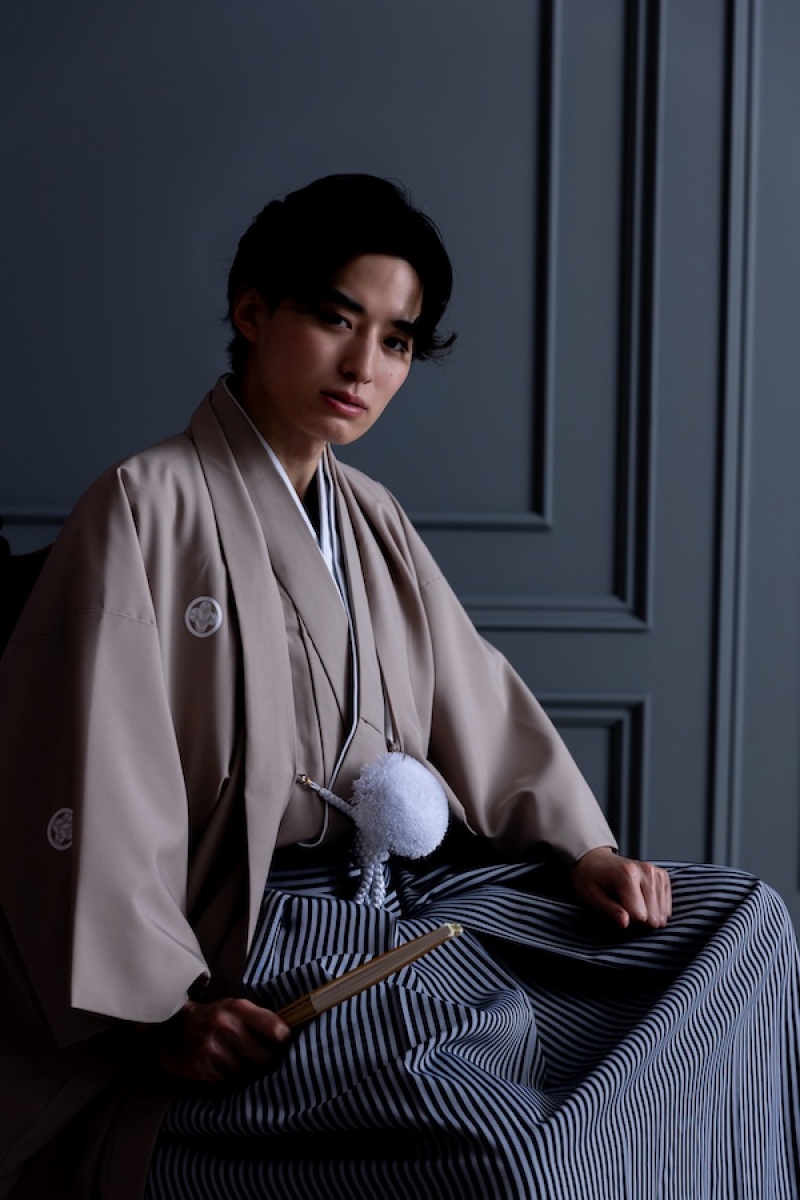 紋付袴(ベージュ)