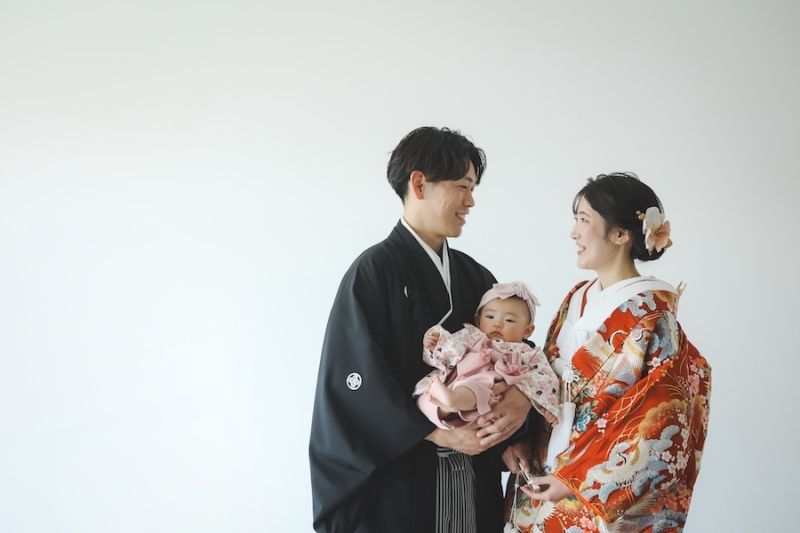 お子様と和装コーディネートを