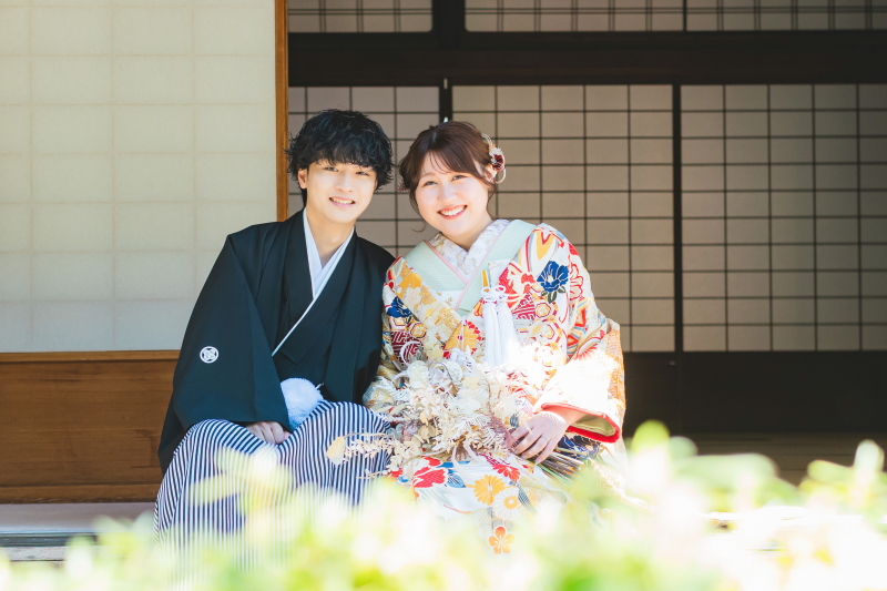 縁側で仲良しショット♪