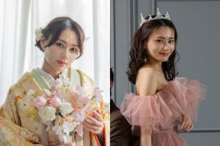 新婦様ヘアチェンジ