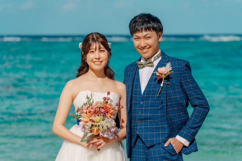 沖縄の青い海がお出迎え！撮影スタートです♪